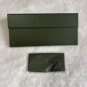 Longchamp Dark Green Glasses Case